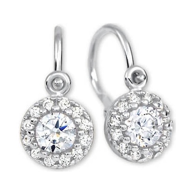 Soliter Detské náušnice z bieleho zlata s kryštálmi 239 001 00711 07