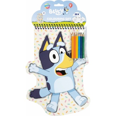 Grafix Knížka omalovánek samolepky pastelky Bluey