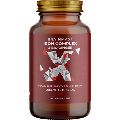 BrainMax Iron Complex, железен бисглицинат, 25 мг, 100 растителни капсули