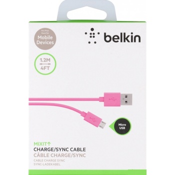 Belkin F2CU012bt2M-PNK USB 2.0 A/micro-B, 2m, růžový