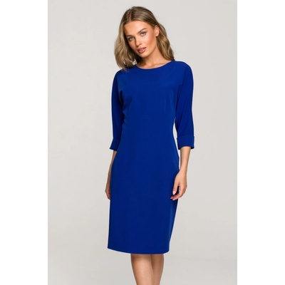 S324 Plášťové šaty s netopierími rukávmi RoyalBlue