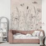 Catalog 2026 Фототапет с полски цветя и летящи птици