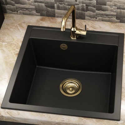 FAT Гранитна мивка за кухня Фат 245, еднокоритна 51 х 51 см