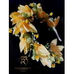 Radi handmade Диадема с жълто кайсиева магнолия (611)
