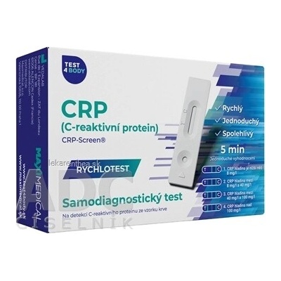 MAXIMEDICAL Rýchlotest CRP samodiagnostický test z krvi, 1x1 set