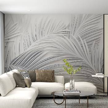Image 1 of Decono Фототапет 3d Тропик в Сиво