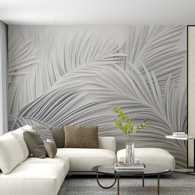 Decono Фототапет 3d Тропик в Сиво