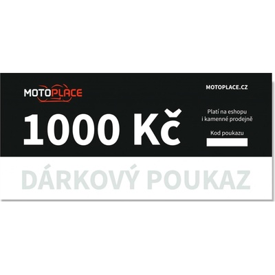 Dárkový poukaz 1 000 Kč Typ poukazu: Elektronický (pošleme na e-mail)
