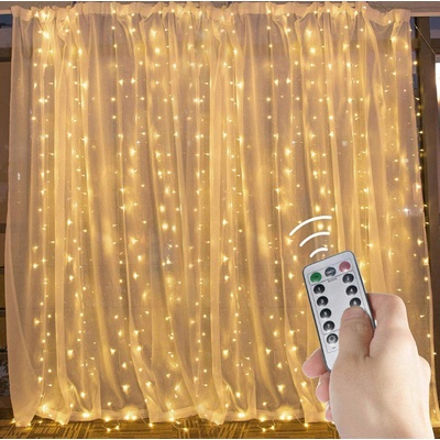BERGE LED světelný závěs 3x1m teplá bílá