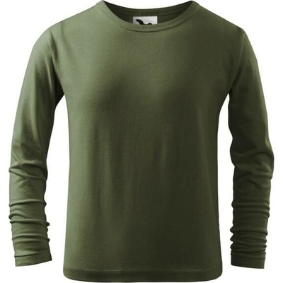 MALFINI Triko dětské Fit T LS 121 khaki