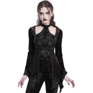 Devil fashion Дамска тениска с дълъг ръкав (блуза) DEVIL FASHION - EVA LADY - Red - ETT04102