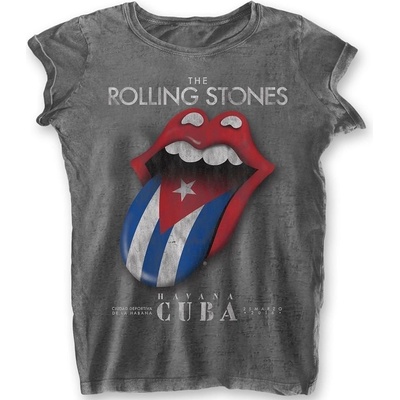 The Rolling Stones Havana Cuba Burnout Charcoal Grey M Дамски Риза (RSBO01LC02)