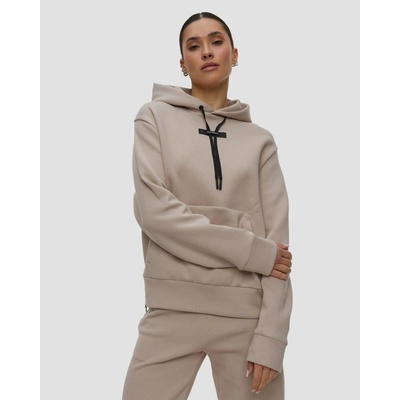 On Focus Tech Hoodie V Béžové Barvě