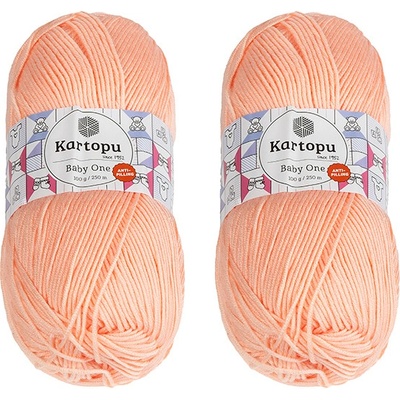 Bellatex SET 2ks - Příze BABY ONE Meruňková 100g / 250 m
