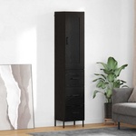 vidaXL Висок шкаф Черния дъб 34, 5 x 34 x 180 см Инженерна дървесина (3416210)