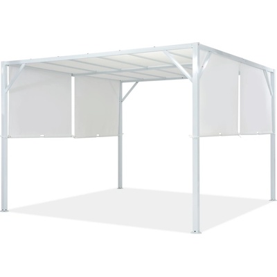 Garden Point Santorini 3 x 3 m biela Kovová pergola na terasu