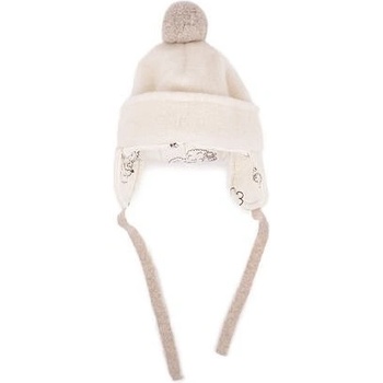 Vlnka Detská čiapka s brmbolcom biela