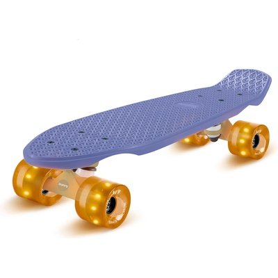 fun pro Mini Cruiser скейтборд Trickboard PP борда 100 кг LED колела PU твърдост: 88A (sk_mc_bl_gld) (sk_mc_bl_gld)