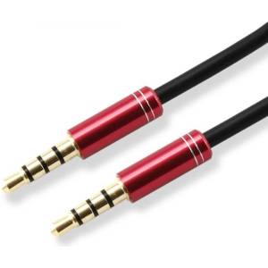 SBOX Kабел SBOX 3535-1.5R, Jack(м) 3.5mm към Jack(м) 3.5mm, 1.5м, червен (3535-1.5R)