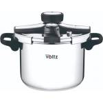 Voltz Тенджера под налягане Oliver Voltz OV51311C7, 7 л, 100 kPa, Два капака, Сгъваеми дръжки, Индукция, Инокс (OV51311C7)