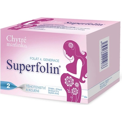 Chytré miminko Superfolin 2 Mama 30 tablet + 30 kapslí – Sleviste.cz