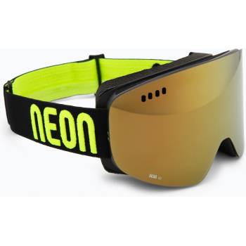 Neon Скиорска маска Neon Light black/yellow/mirror gold