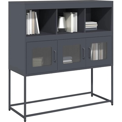 vidaXL 11461.853418 příborník antracitový 100,5x39x107 cm ocel válcovaná za studena