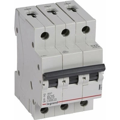 Nadprúdový istič 3P B 25A 6kA AC S303 B25 RX3, Legrand