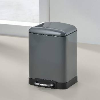 Kela 6 л тъмно сив кош за отпадъци с педал KELA от серия Davino