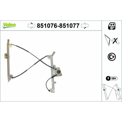 Zdvihacie zariadenie okien VALEO 851076