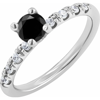 Eppi Zásnubný prsteň s čiernym diamantom Mae R33118