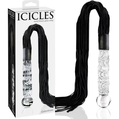 Стъклено дилдо и камшик, 17, 1см. - Icicles №38 (PIPE293800)