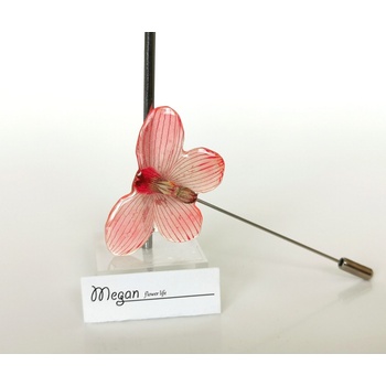 Meganflo Пеперуда брошка - игла в червено