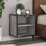 vidaXL Стенно нощно шкафче Grey Sonoma 40x31x39, 5 cm (848750)
