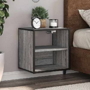 vidaXL Стенно нощно шкафче Grey Sonoma 40x31x39, 5 cm (848750)
