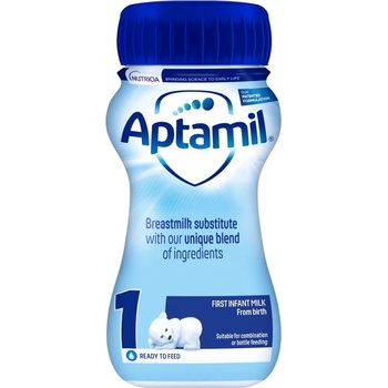 Aptamil Мляко за кърмачета Aptamil - Liquid 1, 0-6 месеца, опаковка 200 ml (4NCMIM01DAP1LQ200D)