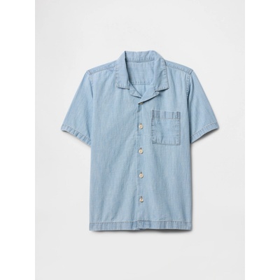 GAP detská chambray košeľa modrá