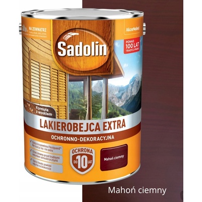 Lazura s olejem Sadolin, rozpouštědlová, 5 l, tmavý mahagon
