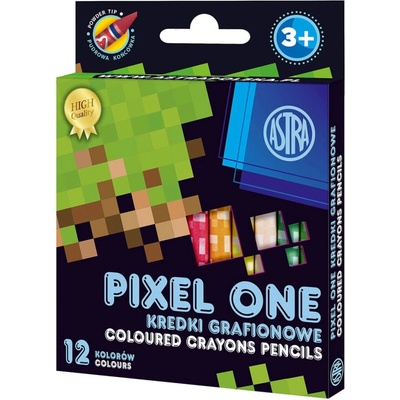 Astra detské grafitové farbičky bez dreva Pixel One sada 12ks 316121007