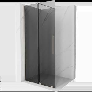 Mexen Velar плъзгаща се душ-преграда Walk-in 80 x 200 см, графит 8 мм, четкан никел - 871-080-000-43-97 (871-080-000-43-97)