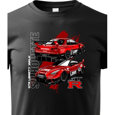Dětské tričko Nissan GTR Černá Canvas Dětské tričko Bezvatriko.cz 1849