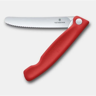 Victorinox Skládací svačinový nůž Swiss Classic, červený, vlnkované ostří 6.7831.FC1
