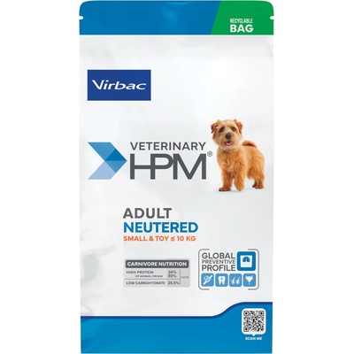 Virbac Veterinary HPM Adult Dog Neutered Small & Toy 2 x 7 kg