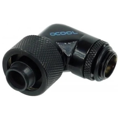 Alphacool Компресионен фитинг Alphacool, 16/10 - G1/4, 90°, Въртящ се, Черен мат (AC-62371)