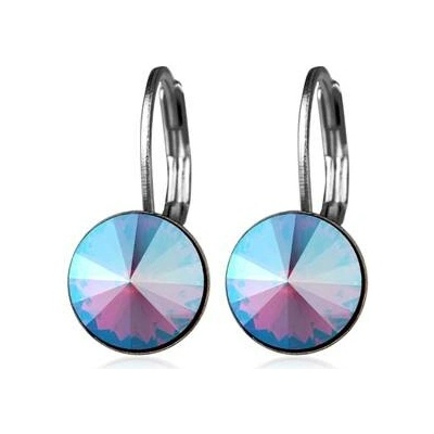 Nubis ocelové náušnice s krystaly Swarovski sapphire SHIMMER NBS08-SS