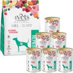 4Vets NATURAL Hepatic суха храна за кучета с чернодробни заболявания 1кг + влажна храна 6x400g