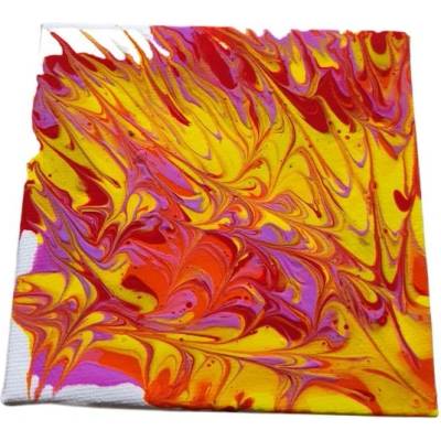 Originální obraz Sluneční záře, 10 x 10 cm