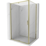Mexen Exo-R душ кабина с отваряща се врата 90 x 95 см, прозрачна, златна (819-090-095-50-00)