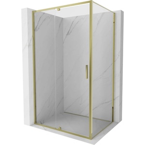 Mexen Exo-R душ кабина с отваряща се врата 90 x 95 см, прозрачна, златна (819-090-095-50-00)