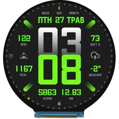 Waveshare ESP32-S3 2.8inch Round Display Development Board, 480×480, 32-bit LX7 Dual-core Processor, Supports